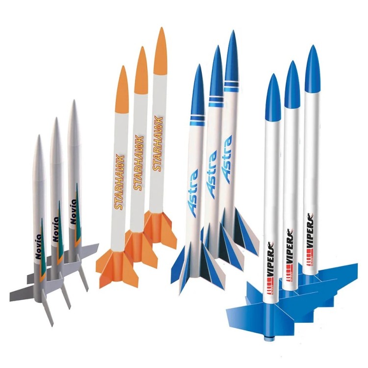 QUEST MULTI-ROCKET CLASSROOM VALUE PACK 12 ROCKETS